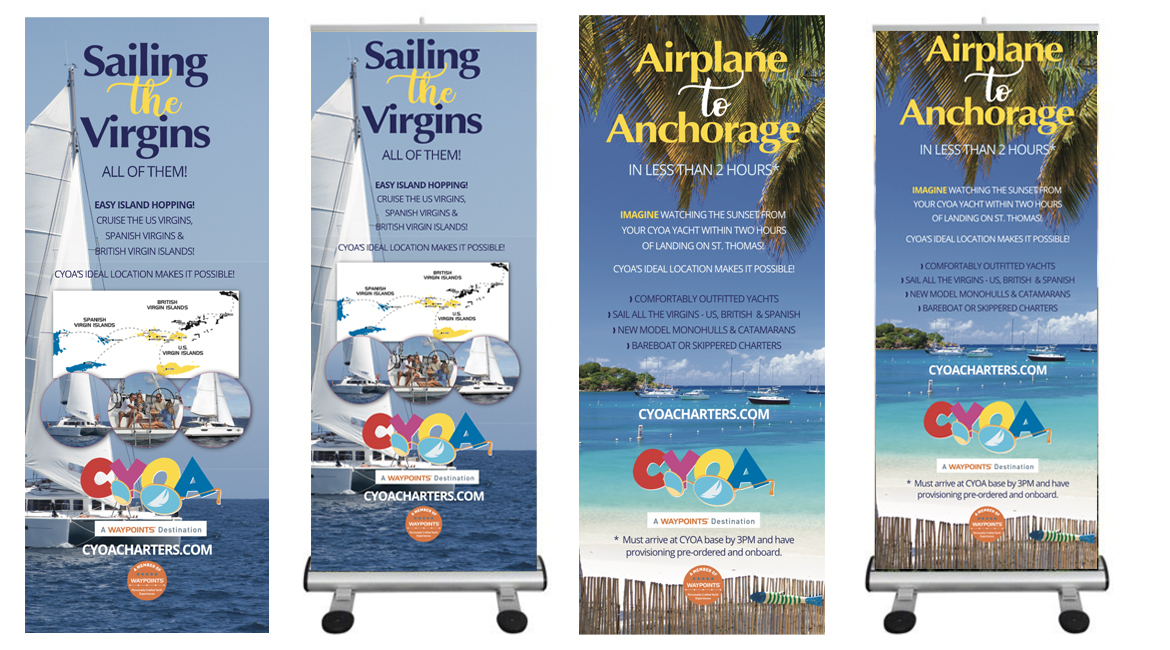 CYOA Yacht Charters Retractable Banners